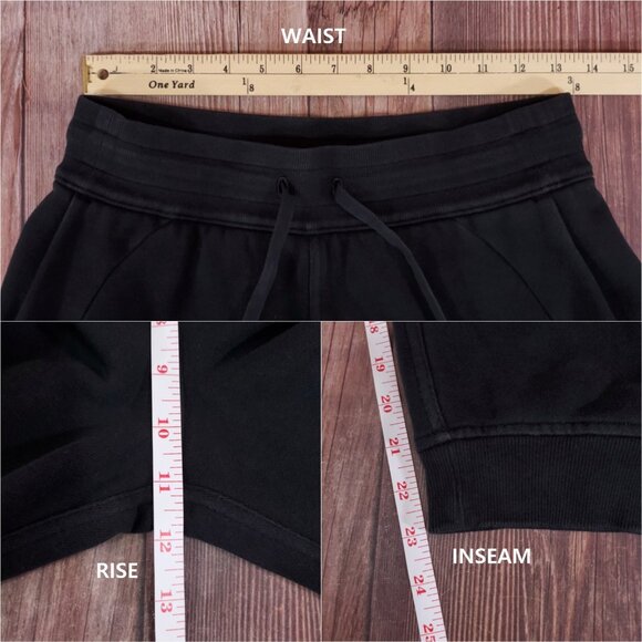 Lululemon Womens Size 6 Scuba High-Rise Cropped Joggers Pants Black W6BW6S - Picture 12 of 12